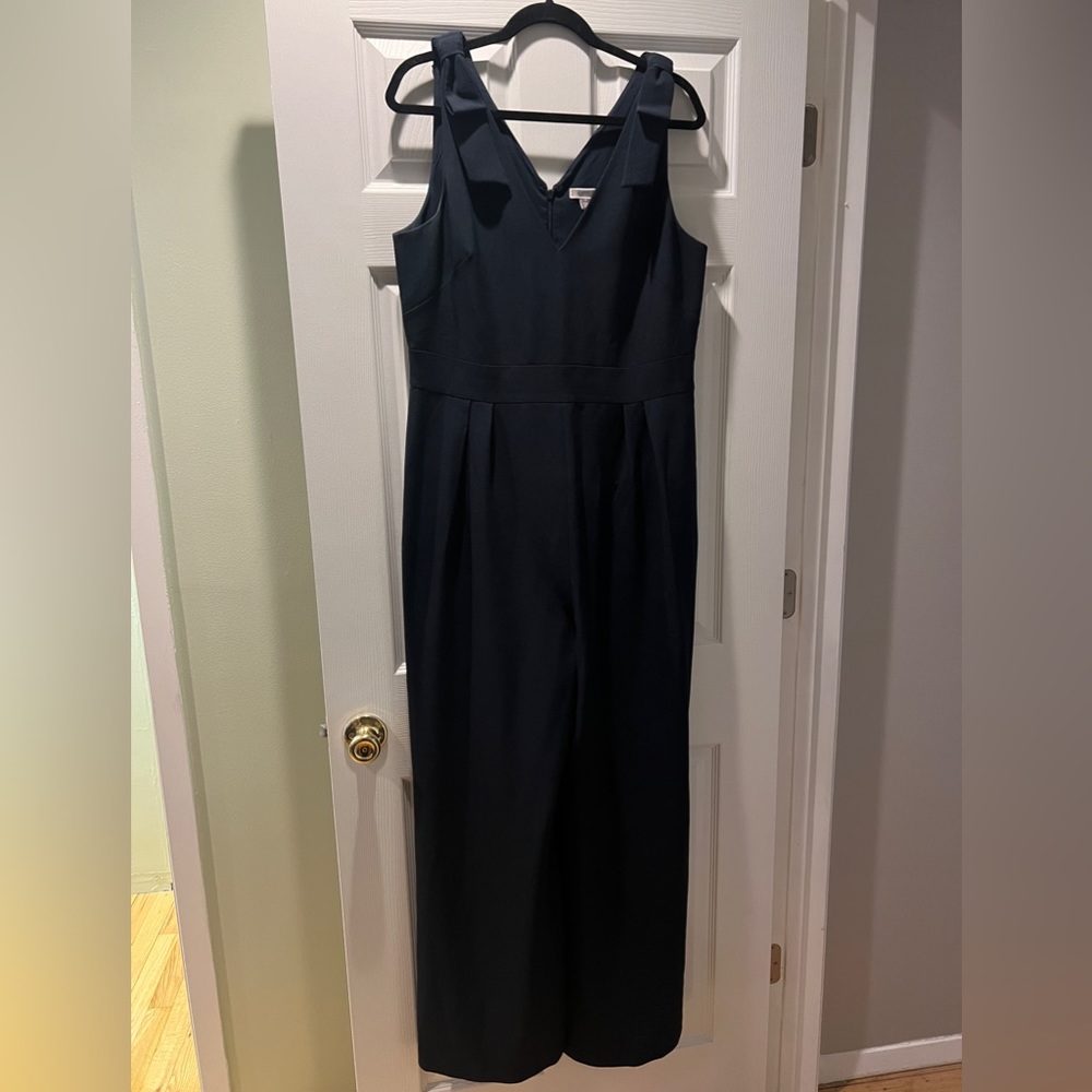 Chelsea28 navy blue no sleeved bow romper